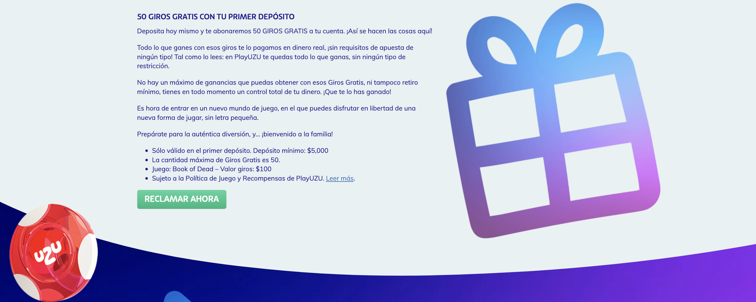 50 Tiradas Gratis en PlayUzu Casino